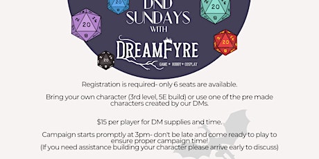 Dungeons and Dragons Sunday- June 18th