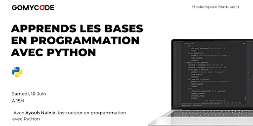 Formation : Apprends les bases en programmation avec Python -GOMYCODE Maroc primary image