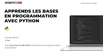 Hauptbild für Formation : Apprends les bases en programmation avec Python -GOMYCODE Maroc
