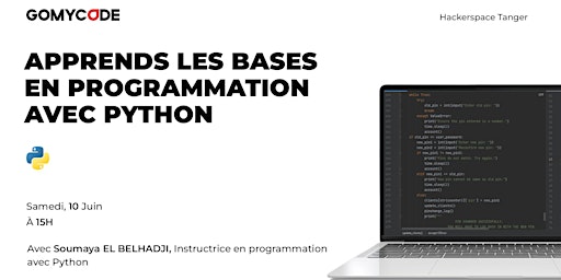 Formation : Apprends les bases en programmation avec Python -GOMYCODE Maroc