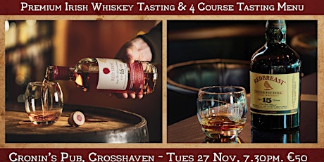 SOLD OUT - Premium Irish Whiskey & 4 Course Tasting Dinner primary image