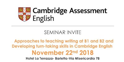 CAMBRIDGE English Seminario Formazione Docenti CAMBRIDGE English Seminario Formazione Docenti