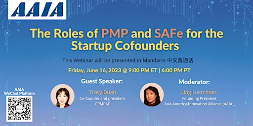 Hauptbild für The Roles of PMP and SAFe for the Startup Cofounders