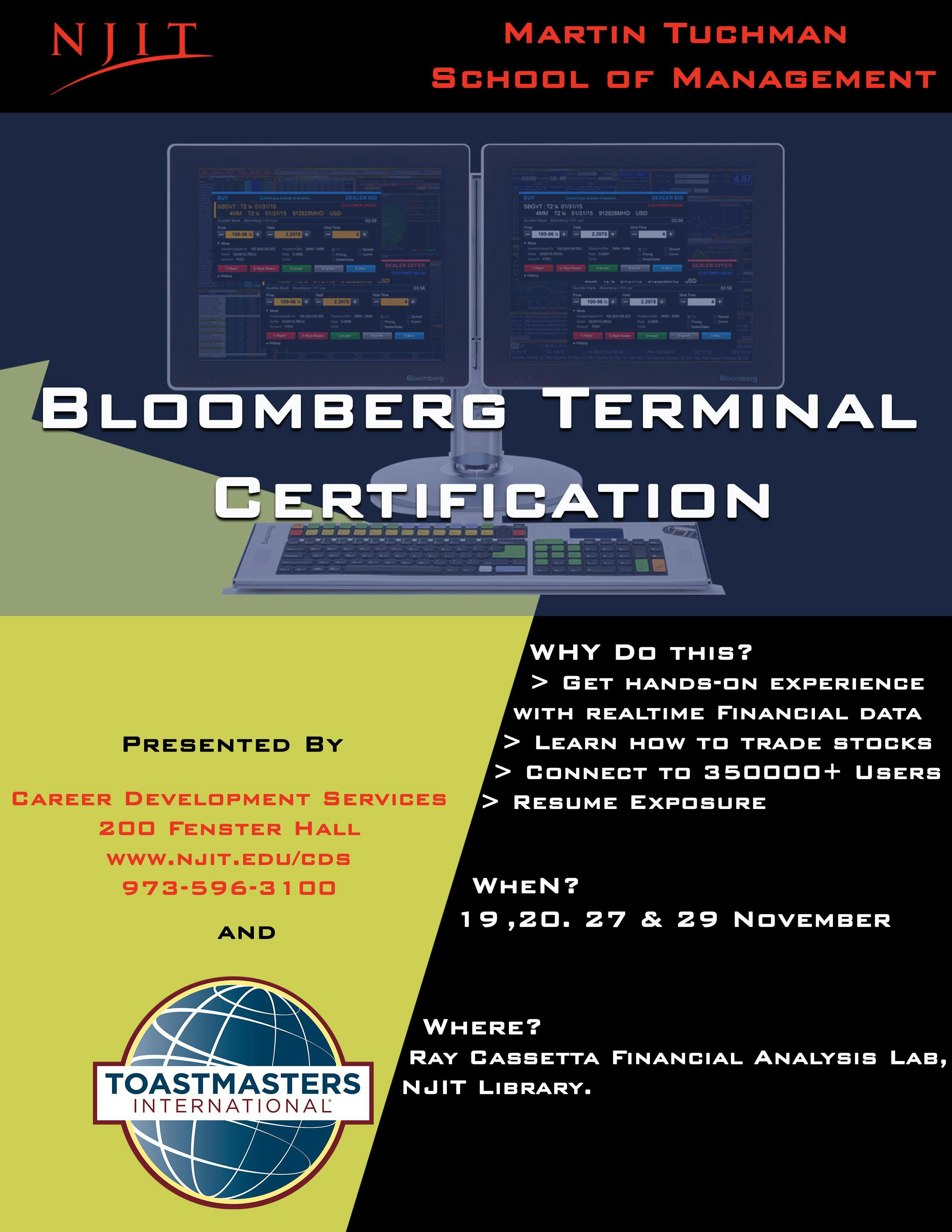 Bloomberg Terminal Certification At Ray Cassetta Financial