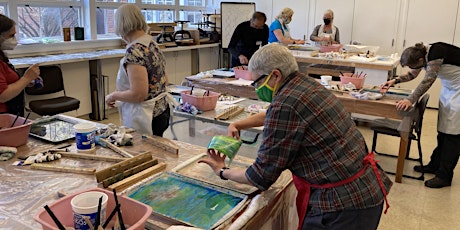 Primaire afbeelding van Paper Marbling: A Non-Instructed Session for "Experienced" Marblers