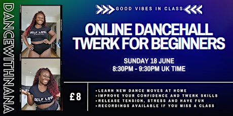 Online beginners dancehall twerk class