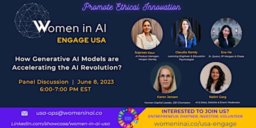 Women in AI - Engage USA -How Generative AI models accelerate AI revolution primary image