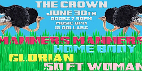 BIG QUEER MUSIC SHOW w/ Manners Manners, Home Body, Glorian  & 50 Ft Woman