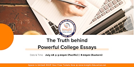 Image principale de The Truth behind Powerful College Essays