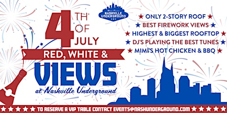 4th of July Rooftop Party at Nashville Underground