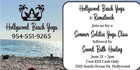 Hollywood Beach Yoga Summer Solstice with Ramatouch