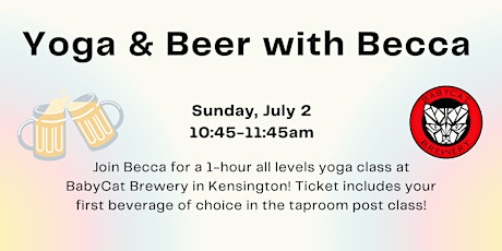 Yoga and Beer at Babycat Brewery