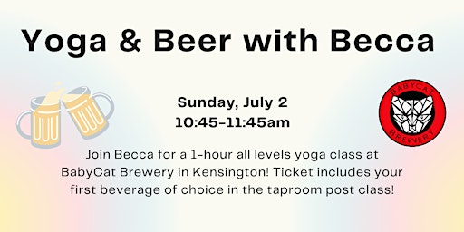 Yoga and Beer at Babycat Brewery primary image