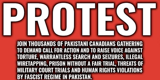 Peaceful Protest in Ottawa against human rights violations in Pakistan
