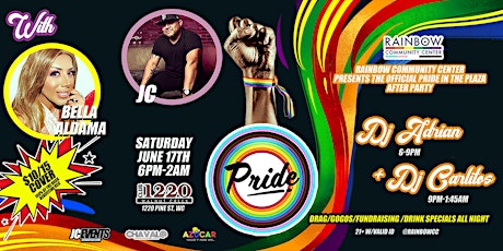Official Pride Afterparty with Rainbow Community Center at Club1220!