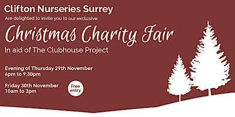 Clifton Nurseries Surrey - Christmas Charity Fair primary image