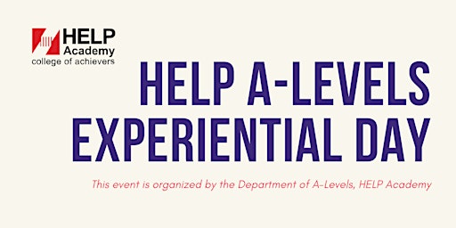HELP A-LEVELS EXPERIENTIAL DAY primary image