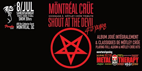 SHOUT AT THE DEVIL 40 YEARS by Möntréal Crüe (hommage à Mötley Crue)
