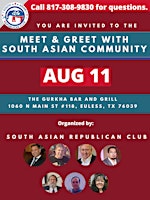 Imagen principal de Meet and Greet With the South Asian Republican Community