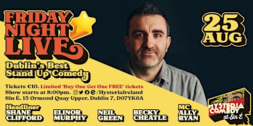 Imagem principal do evento SATURDAY Night Live: Dublin's Best Stand Up Comedy