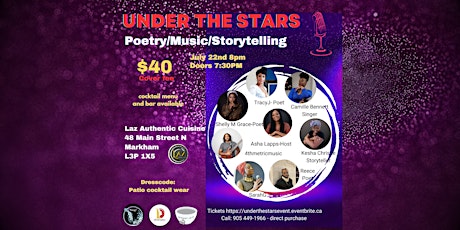 Poetry Storytelling & Music - under the stars.