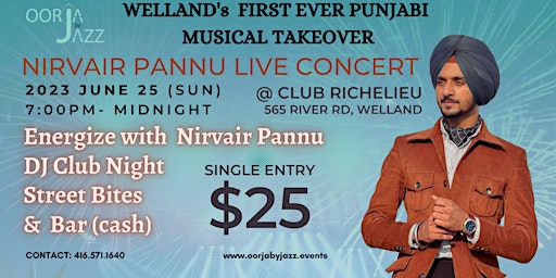 Welland's First ever PUNJABI Musical Takeover- Nirvair Pannu Live Concert primary image