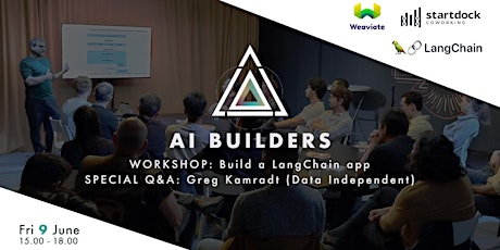 Primaire afbeelding van AI LangChain Workshop & Drinks: Build AI apps & ag