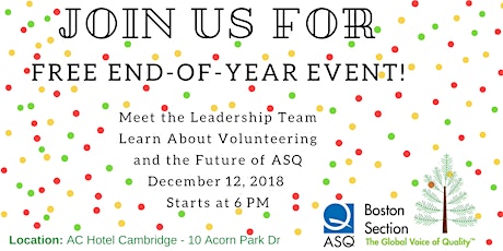 ASQ Boston End of Year December Meeting primary image