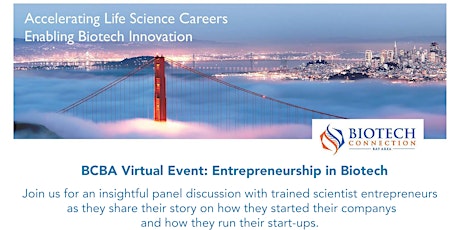 BCBA Virtual Event: Entrepreneurship in Biotech
