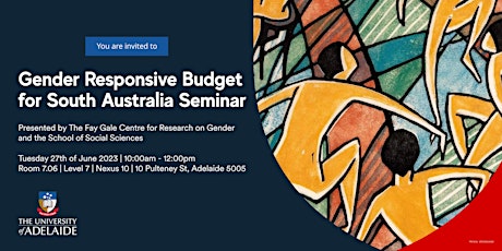 Gender Responsive Budgeting for South Australia Seminar