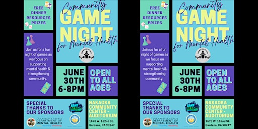 Game Night for Mental Health primary image