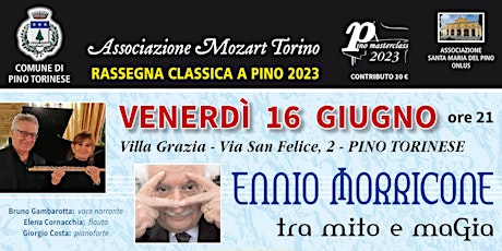 Concerto "Ennio Morricone tra mito e magia" - Classica a Pino