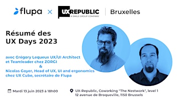 Primaire afbeelding van [Flupa Bruxelles] Résumé des UX Days 2023