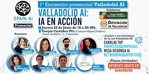 Imagen principal de 1º Encuentro presencial Valladolid AI. IA en acción: Charlas + Networking