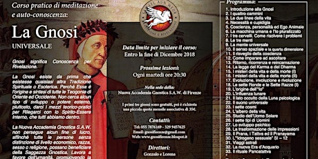 Immagine principale di Firenze - La Gnosi Universale - Corso di Meditazione: Dicembre 2018 