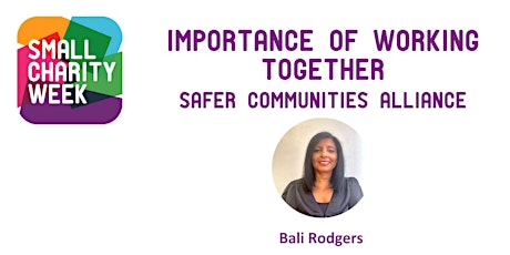 Supporting small organisations and  lived experiences with Bali Rodgers