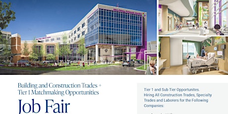 Building & Construction Trades  Job Fair & Tier 1 Matchmaking Opportunities