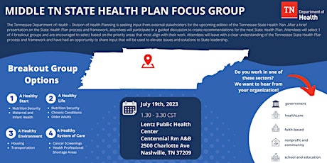Middle TN State Health Plan Focus Group