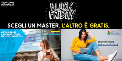 Offerta Black Friday in 15 città italiane - Pass 2 MASTER: Europrogettazione Plus | Social Media & Digital Marketing Offerta Black Friday in 15 città italiane - Pass 2 MASTER: Europrogettazione Plus | Social Media & Digital Marketing