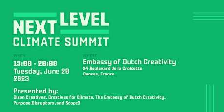Next Level Climate Summit @ Cannes 2023