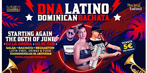 Primaire afbeelding van DNA LATINO DOMINICAN BACHATA - EVERY TUESDAY @D.O.C