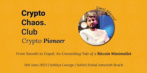 Crypto Pioneer: Journey with Bitcoin Maxi Gopal Bharvad primary image