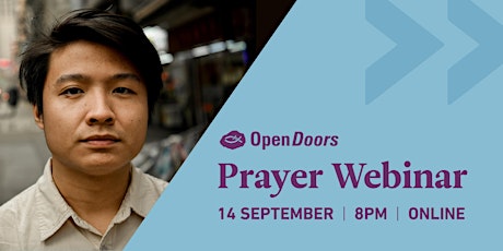 Primaire afbeelding van Open Doors Prayer Webinar - September