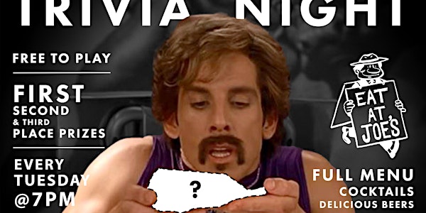 Free Trivia! Tuesday nights at Eat at Joe’s