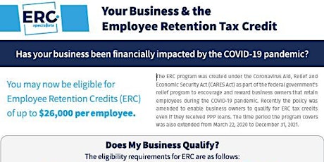 Employee Retention Tax Credits (ERC) - Understanding & Obtaining Them