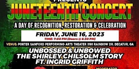 The Shirley Chisolm Story Featuring: Ingrid Griffith