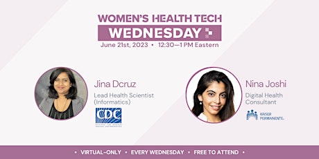 HITLAB Women's Health Tech Wednesday's | Jina Dcruz