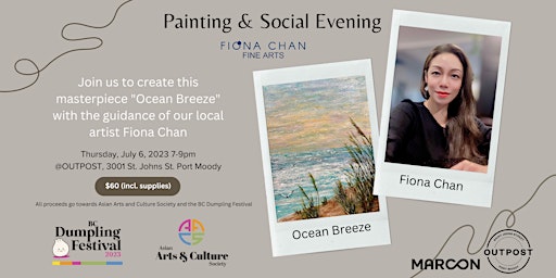 Painting and Social Evening at Outpost in Port Moody with Artist Fiona Chan primary image
