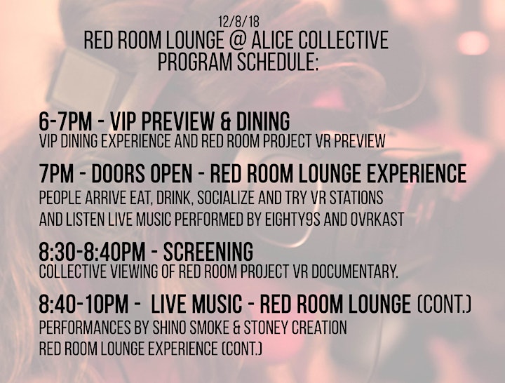 Red Room Lounge Virtual Reality Pop-Up & Musical Event image