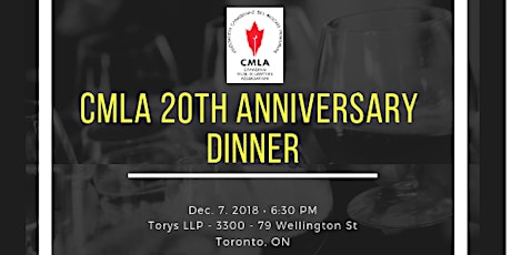 CMLA 20th Anniversary Dinner primary image